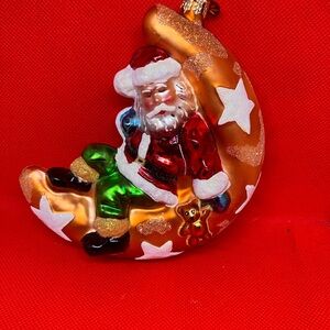 Christopher Radko Santa Sleeping on the Moon